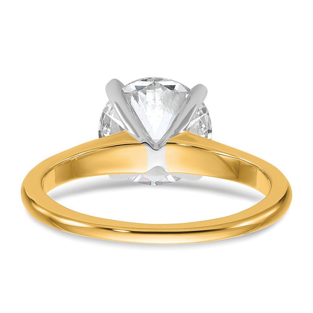 14ktt 2 1/2ct Lab Grown Diamond VS+ F+ Round Comp Solitaire Eng Ring