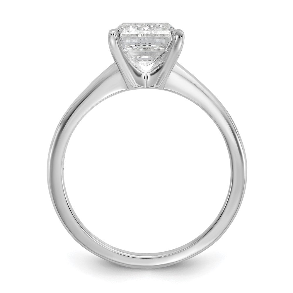 14kw 3ct Lab Grown Diamond VS/SI+ G+ Emerald Solitaire Comp Eng Ring