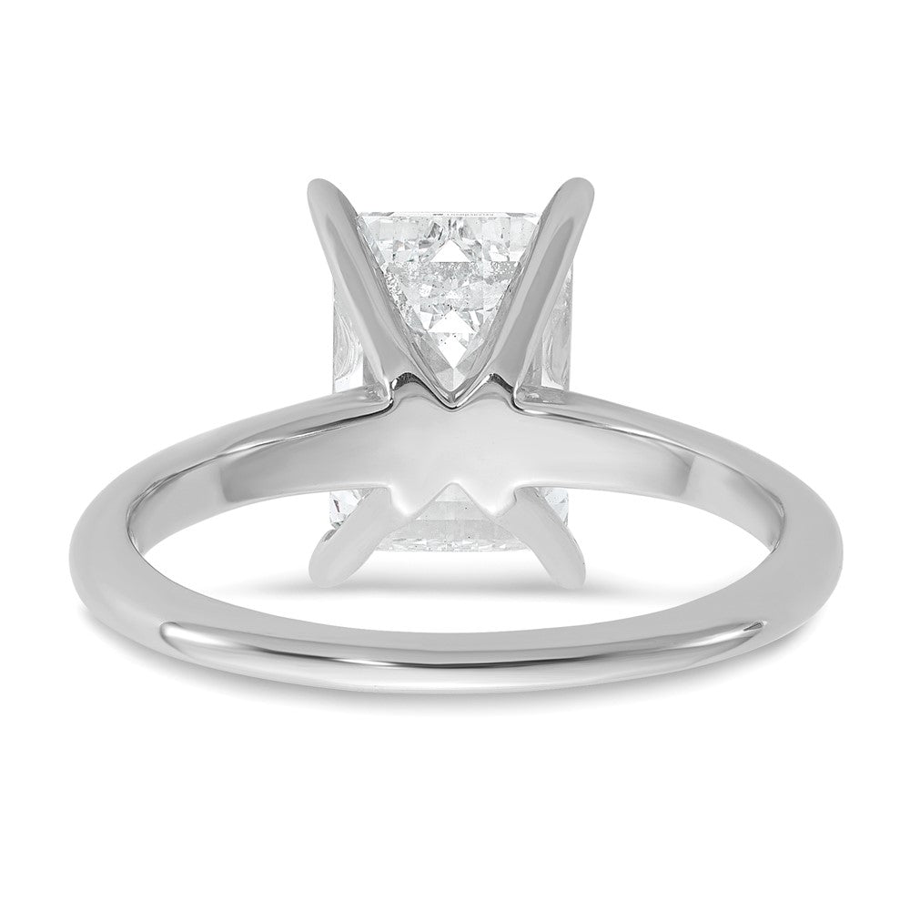 14kw 3ct Lab Grown Diamond VS/SI+ G+ Emerald Solitaire Comp Eng Ring