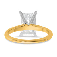 14ktt 3ct Cert Lab Grown Diamond VS/SI+ G+ Emerald Solitaire Comp Eng Ring