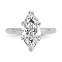 14kw 3ct Lab Grown Diamond VS/SI+ G+ Marquise Solitaire Comp Eng Ring