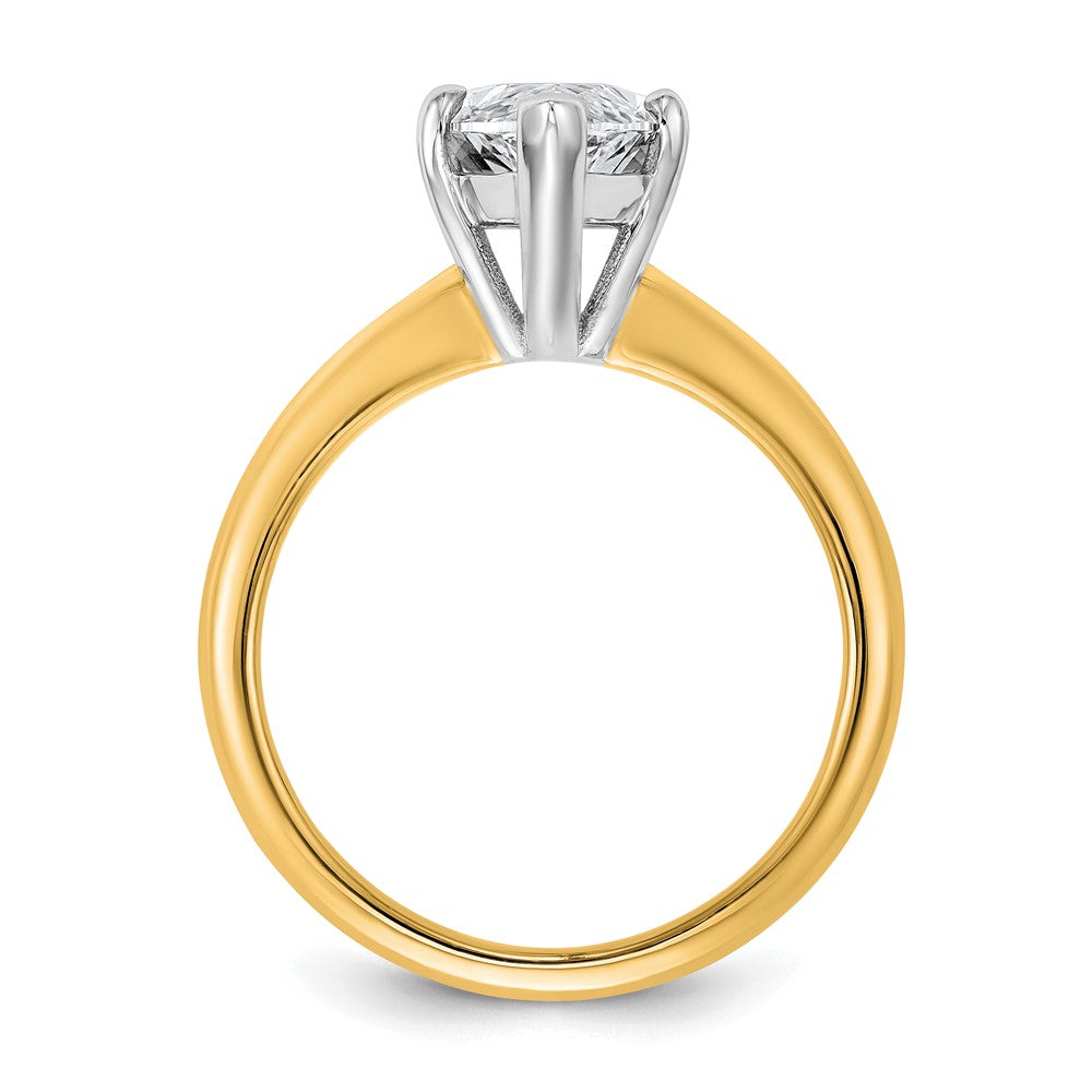 14ktt 3ct Cert Lab Grown Dia VS/SI+ G+ Marquise Solitaire Comp Eng Ring