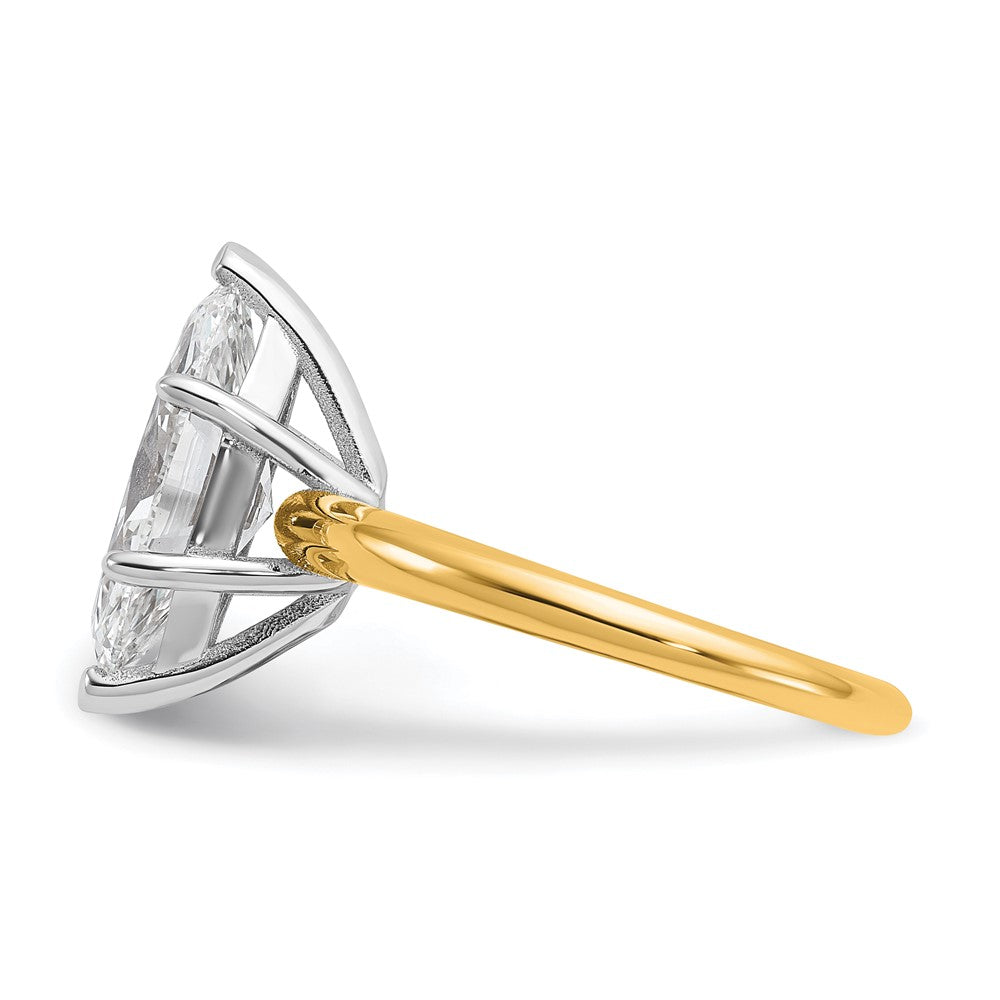 14ktt 3ct Lab Grown Diamond VS+ F+ Marquise Solitaire Comp Eng Ring