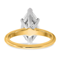 14ktt 3ct Lab Grown Diamond VS/SI+ G+ Marquise Solitaire Comp Eng Ring