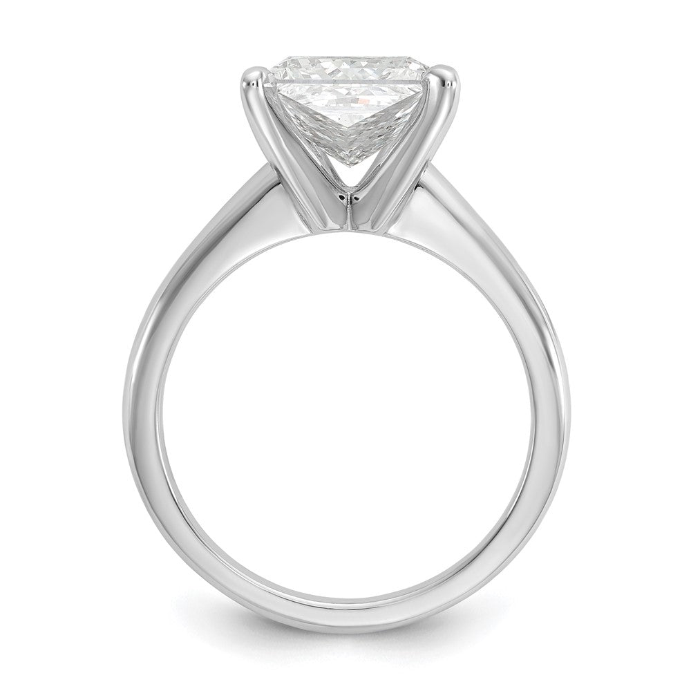 14kw 3ct Lab Grown Diamond VS+ F+ Oval Comp Solitaire Eng Ring
