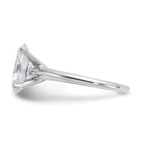 14kw 3ct Lab Grown Diamond VS+ F+ Oval Comp Solitaire Eng Ring