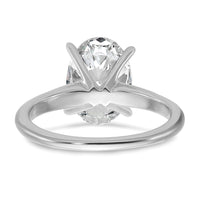 14kw 3ct Lab Grown Diamond VS+ F+ Oval Comp Solitaire Eng Ring