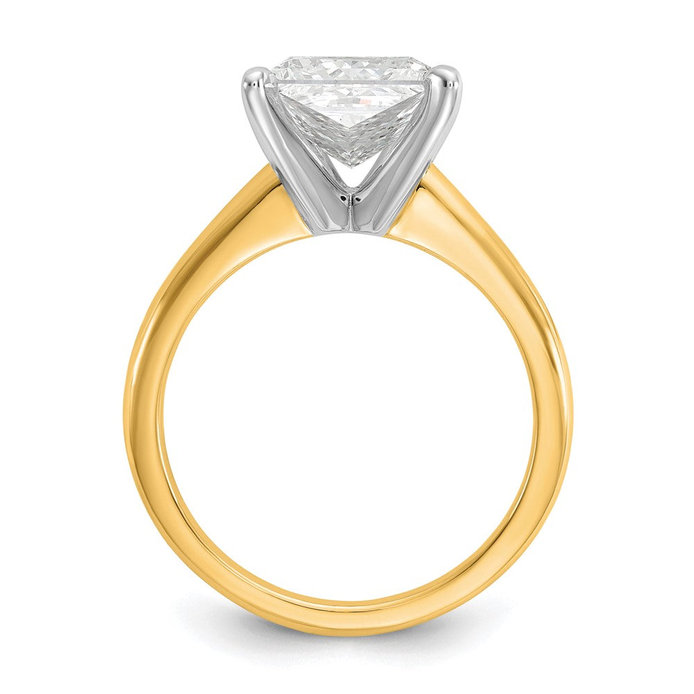 14ktt 3ct Lab Grown Diamond VS/SI+ G+ Oval Comp Solitaire Eng Ring