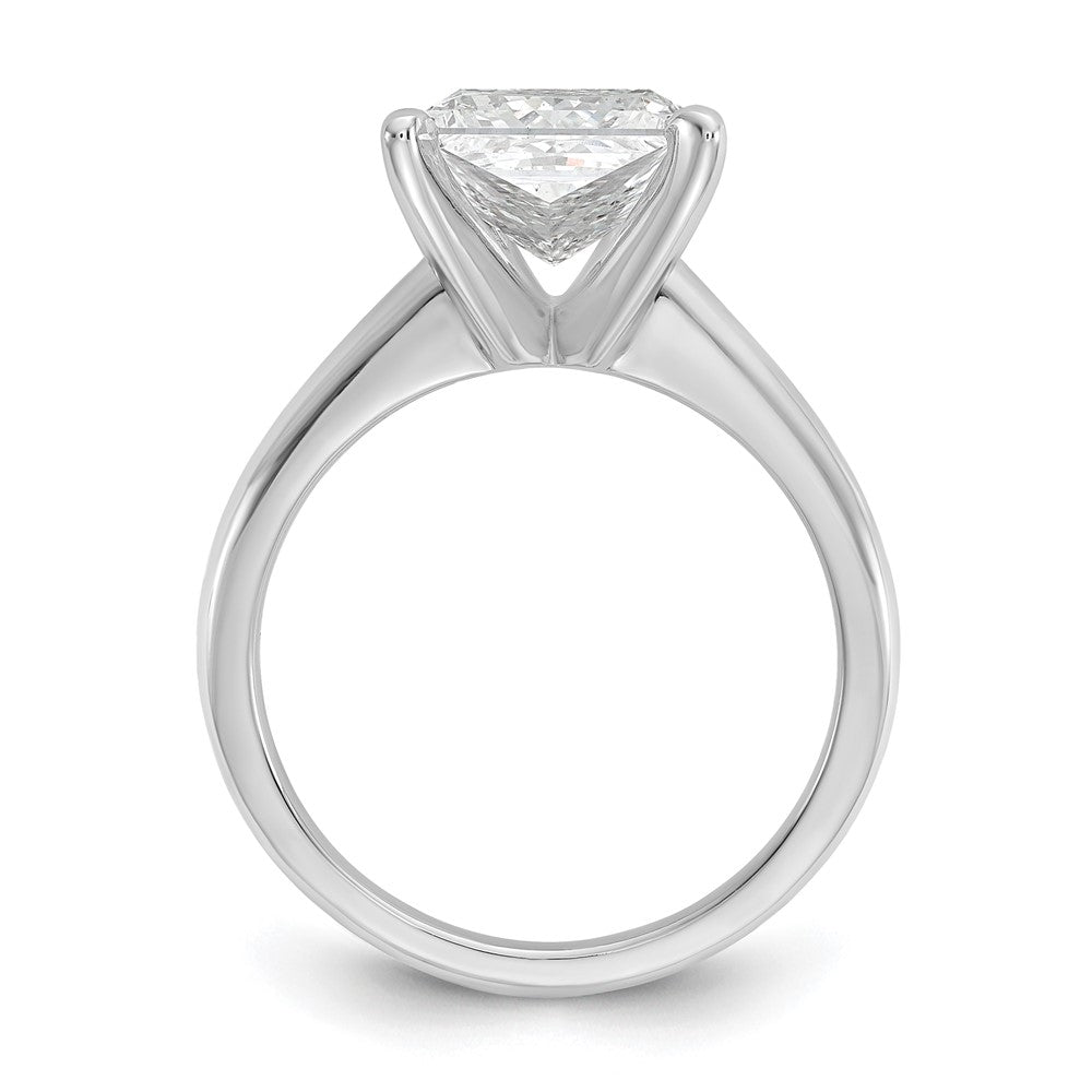 14kw 3ct Cert Lab Grown Diamond VS/SI+ G+ Princess Comp Solitaire Eng Ring
