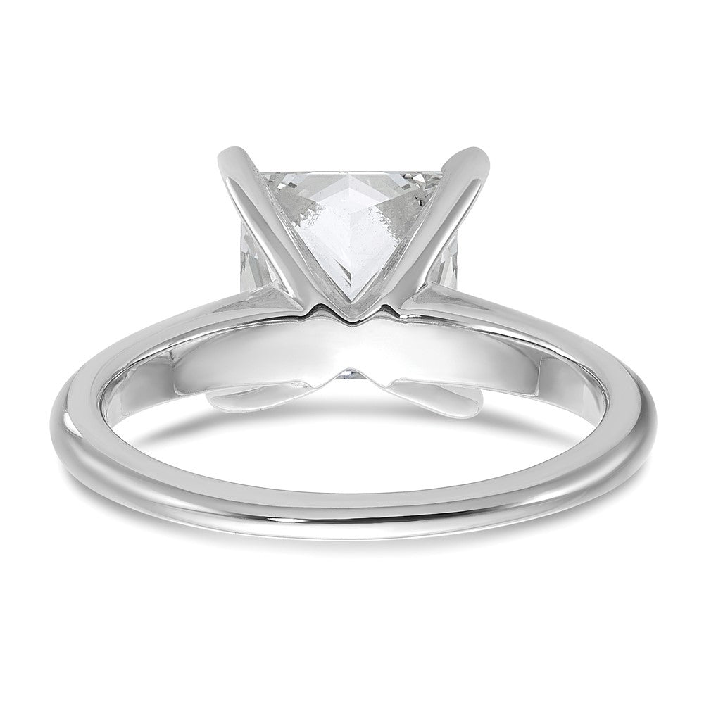 14kw 3ct Lab Grown Diamond VS/SI+ G+ Princess Comp Solitaire Eng Ring
