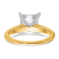 14ktt 3ct Lab Grown Diamond VS/SI+ G+ Princess Comp Solitaire Eng Ring