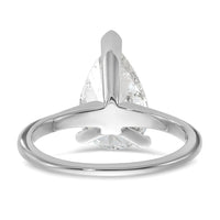 14kw 3ct Cert Lab Grown Diamond VS+ F+ Pear Solitaire Comp Eng Ring