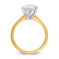 14ktt 3ct Cert Lab Grown Diamond VS+ F+ Pear Solitaire Comp Eng Ring