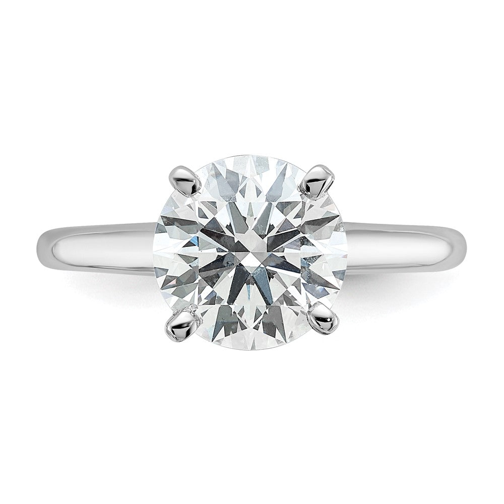 14kw 3ct Cert Lab Grown Diamond VS/SI+ G+ Round Comp Solitaire Eng Ring