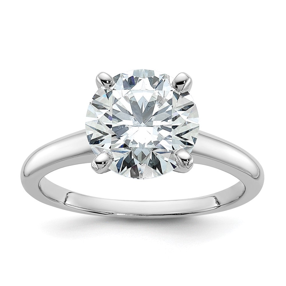 14kw 3ct Lab Grown Diamond VS+ F+ Round Comp Solitaire Eng Ring