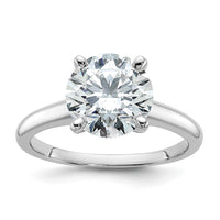 14kw 3ct Lab Grown Diamond VS+ F+ Round Comp Solitaire Eng Ring