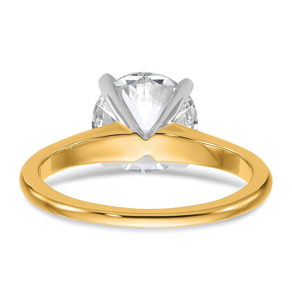 14ktt 3ct Cert Lab Grown Diamond VS/SI+ G+ Round Comp Solitaire Eng Ring