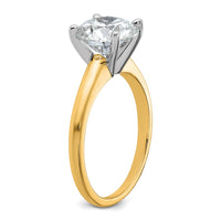14ktt 3ct Cert Lab Grown Diamond VS/SI+ G+ Round Comp Solitaire Eng Ring