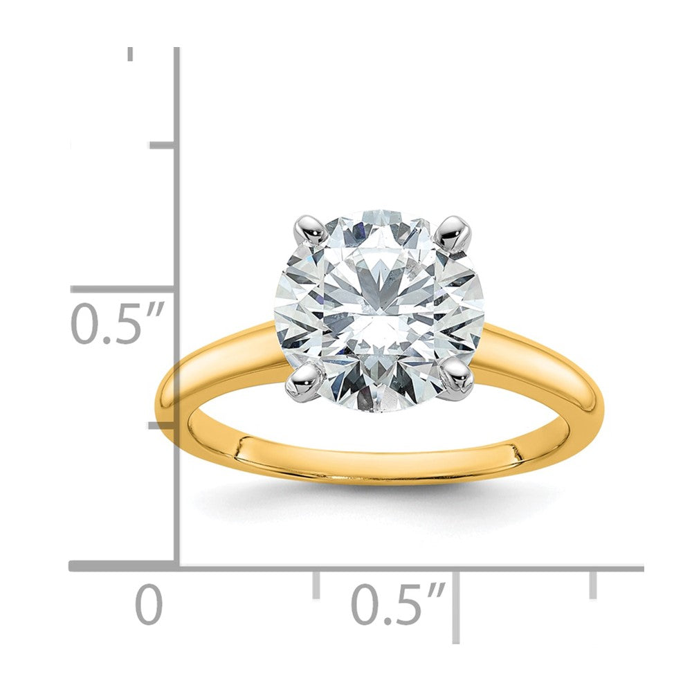 14ktt 3ct Cert Lab Grown Diamond VS/SI+ G+ Round Comp Solitaire Eng Ring