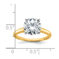 14ktt 3ct Cert Lab Grown Diamond VS/SI+ G+ Round Comp Solitaire Eng Ring