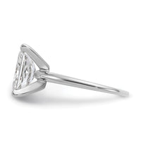 14kw 3ct Cert Lab Grown Diamond VS+ F+ Radiant Solitaire Comp Eng Ring