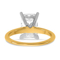 14ktt 3ct Cert Lab Grown Diamond VS+ F+ Radiant Solitaire Comp Eng Ring