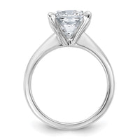 14kw 4ct Cert Lab Grown Diamond VS+ F+ Cushion Comp Solitaire Eng Ring