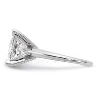 14kw 4ct Cert Lab Grown Diamond VS+ F+ Cushion Comp Solitaire Eng Ring