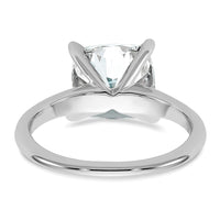 14kw 4ct Cert Lab Grown Diamond VS+ F+ Cushion Comp Solitaire Eng Ring