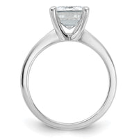 14kw 4ct Cert Lab Grown Diamond VS+ F+ Emerald Solitaire Comp Eng Ring