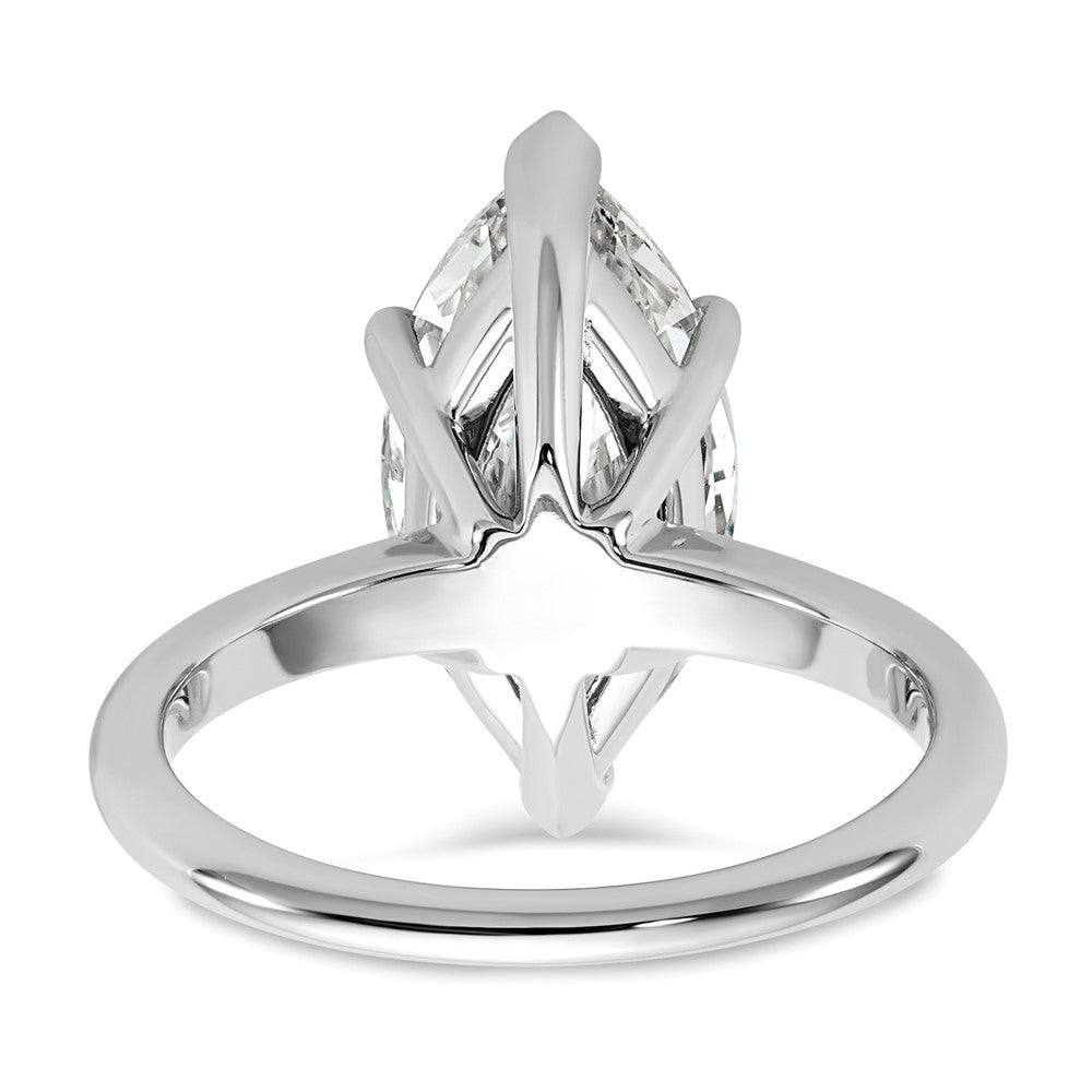 14kw 4ct Cert Lab Grown Dia VS/SI+ G+ Marquise Solitaire Comp Eng Ring