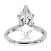 14kw 4ct Cert Lab Grown Dia VS/SI+ G+ Marquise Solitaire Comp Eng Ring