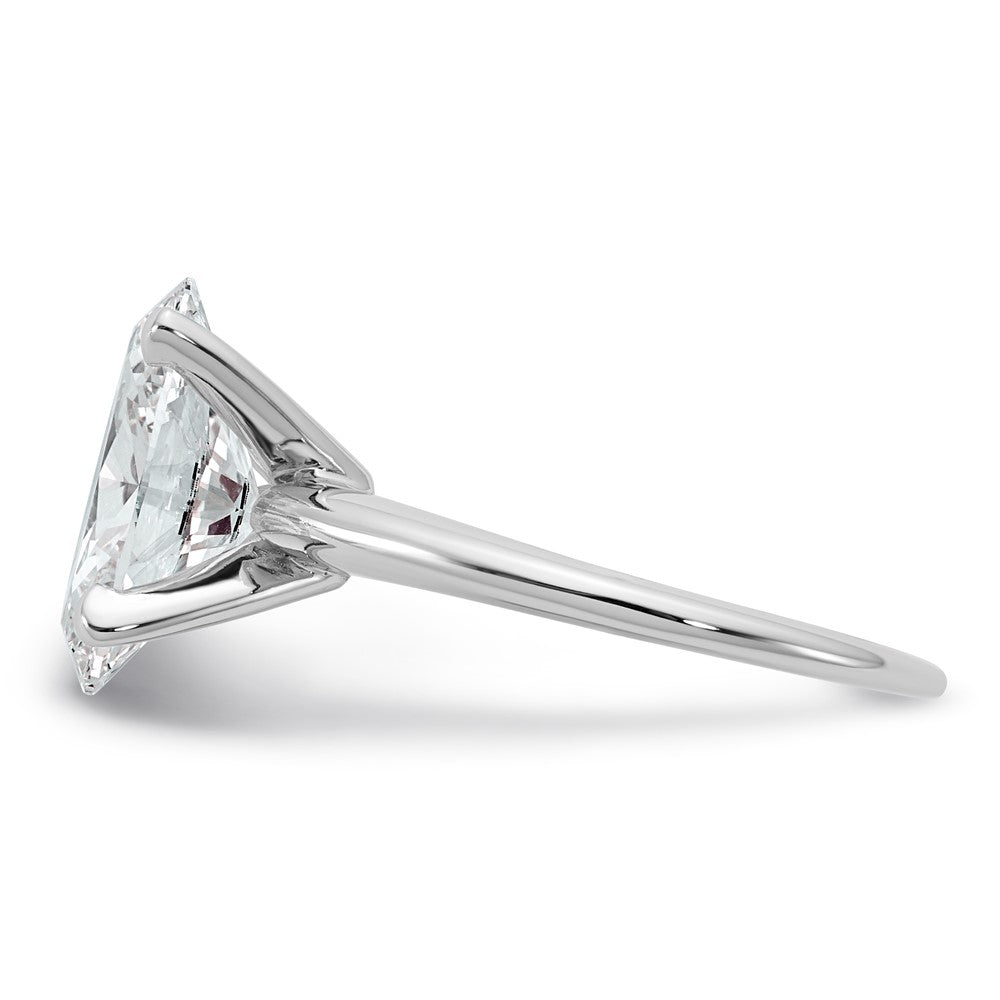 14kw 4ct Cert Lab Grown Diamond VS/SI+ G+ Oval Comp Solitaire Eng Ring