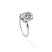 14kw 4ct Cert Lab Grown Diamond VS/SI+ G+ Oval Comp Solitaire Eng Ring