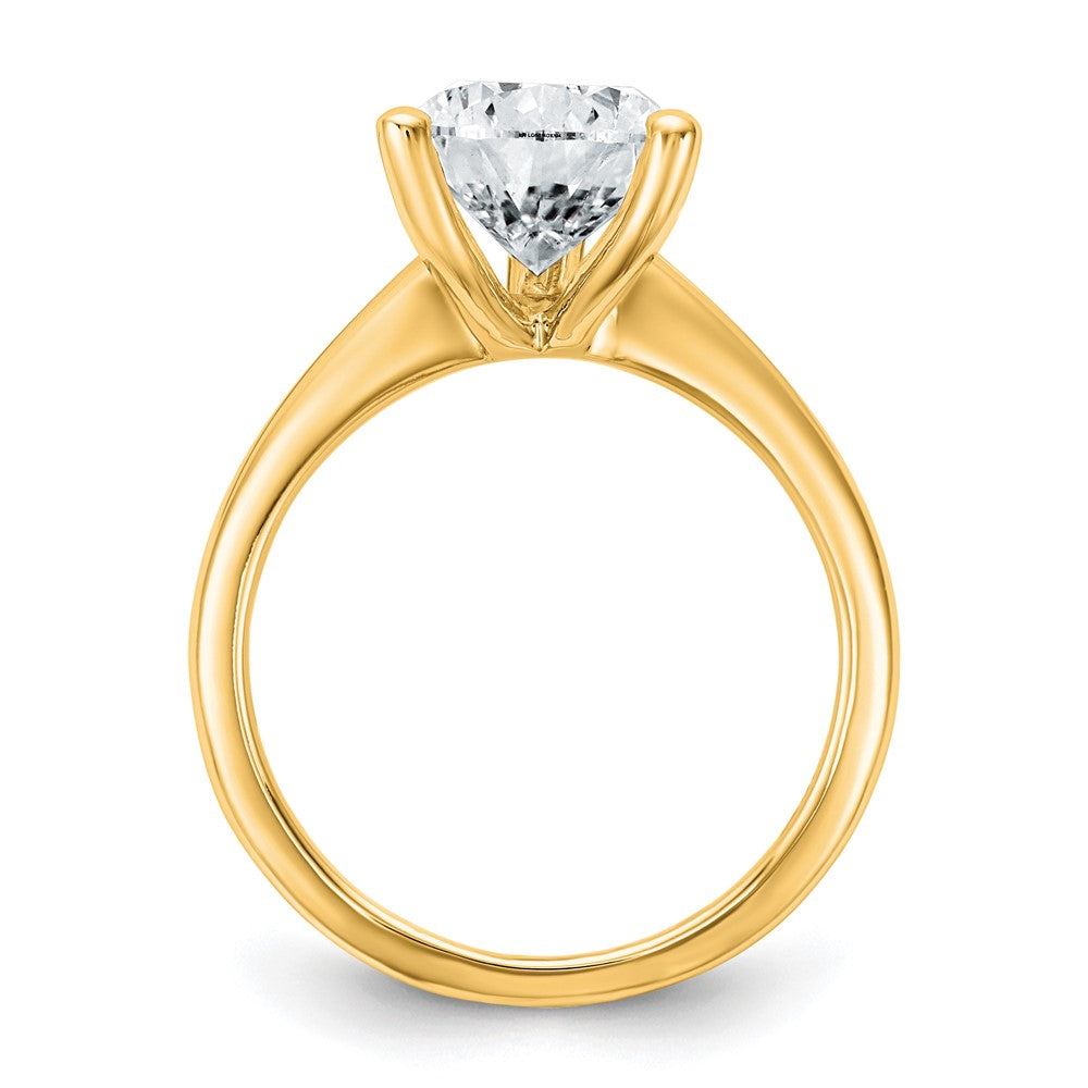 14ktt 4ct Cert Lab Grown Diamond VS/SI+ G+ Pear Solitaire Comp Eng Ring