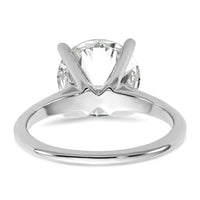 14kw 4ct Cert Lab Grown Diamond VS+ F+ Round Comp Solitaire Eng Ring