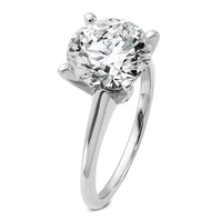 14kw 4ct Cert Lab Grown Diamond VS+ F+ Round Comp Solitaire Eng Ring