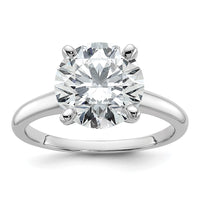14kw 4ct Cert Lab Grown Diamond VS+ F+ Round Comp Solitaire Eng Ring