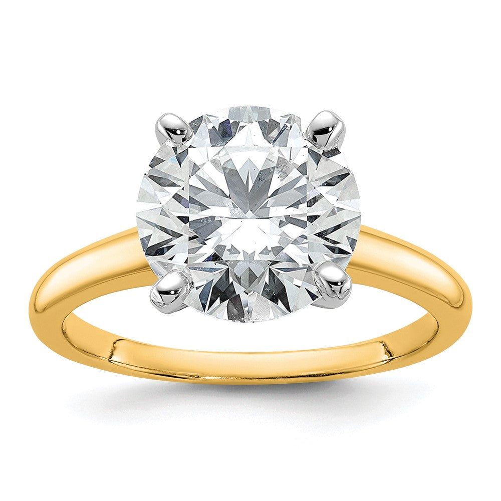 14ktt 4ct Cert Lab Grown Diamond VS/SI+ G+ Round Comp Solitaire Eng Ring