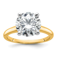 14ktt 4ct Cert Lab Grown Diamond VS/SI+ G+ Round Comp Solitaire Eng Ring