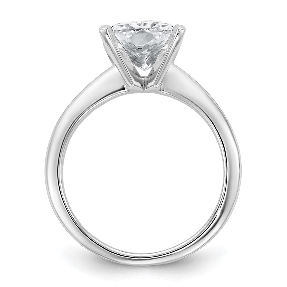 14kw 4ct Cert Lab Grown Diamond VS+ F+ Radiant Solitaire Comp Eng Ring