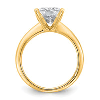 14ktt 4ct Cert Lab Grown Diamond VS/SI+ G+ Radiant Solitaire Comp Eng Ring