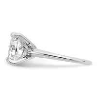 14kw Cert Lab Grown Dia VS+ F+ Cushion Solitaire Engagement Ring