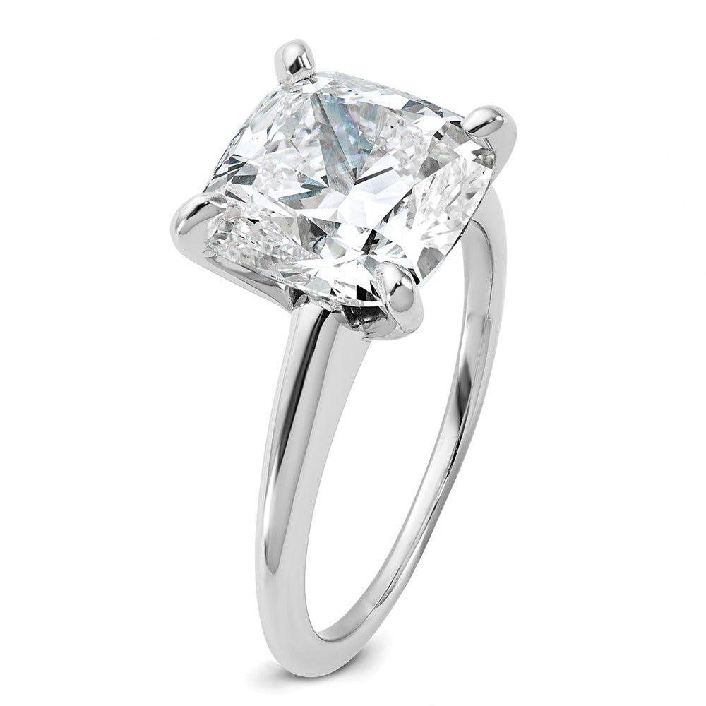 14kw Cert Lab Grown Dia VS+ F+ Cushion Solitaire Engagement Ring