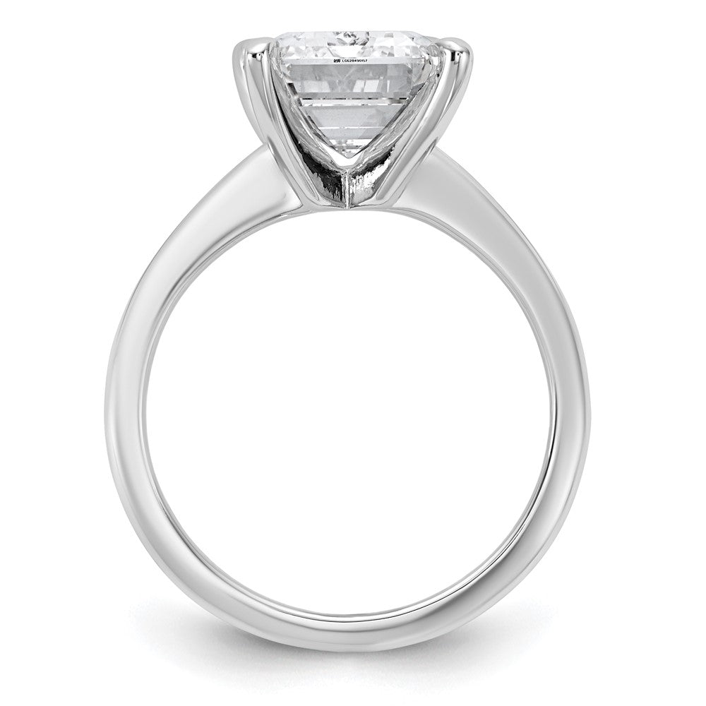 14kw 5ct Cert Lab Grown Diamond VS/SI+ G+ Emerald Solitaire Comp Eng Ring