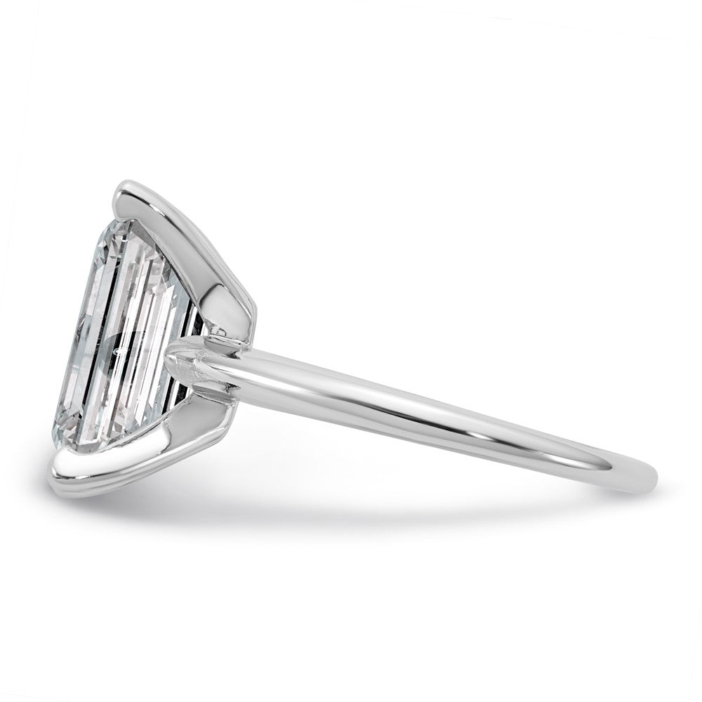 14kw 5ct Cert Lab Grown Diamond VS/SI+ G+ Emerald Solitaire Comp Eng Ring