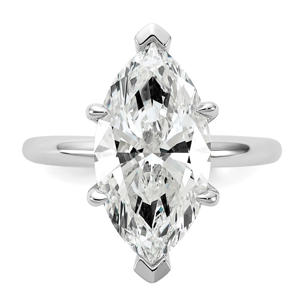 14kw 5ct Cert Lab Grown Dia VS/SI+ G+ Marquise Solitaire Comp Eng Ring