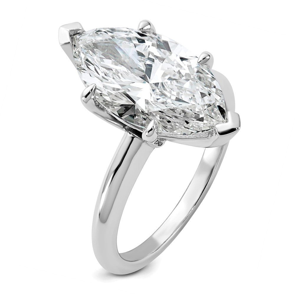 14kw 5ct Cert Lab Grown Dia VS/SI+ G+ Marquise Solitaire Comp Eng Ring