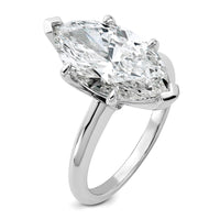 14kw 5ct Cert Lab Grown Dia VS/SI+ G+ Marquise Solitaire Comp Eng Ring