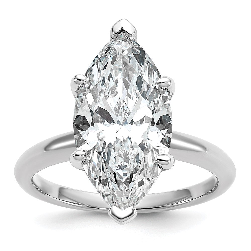 14kw 5ct Cert Lab Grown Dia VS/SI+ G+ Marquise Solitaire Comp Eng Ring